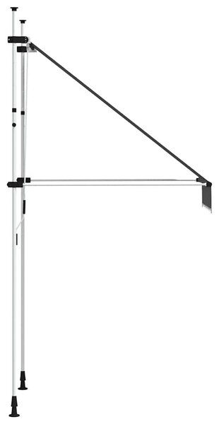 Ručně zatahovací markýza 100 cm antracitová 145832