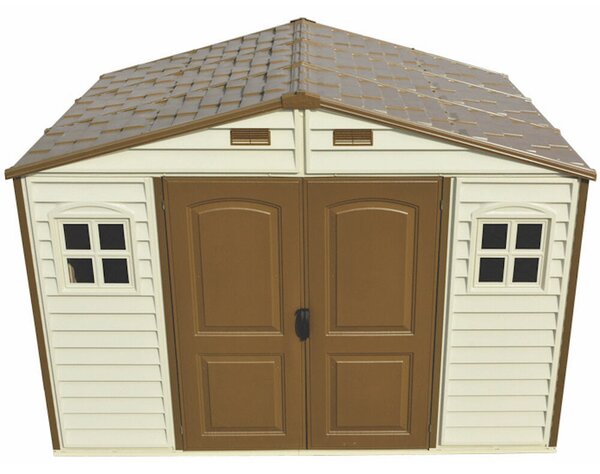 Woodside Zahradní domek 8 m² + podlahová konstrukce, vinylový, béžový DURAMAX 30214
