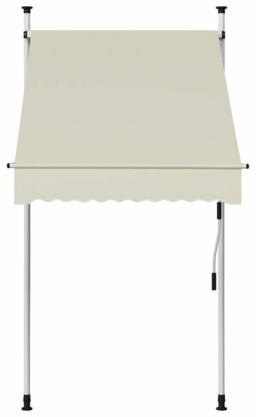Ručně zatahovací markýza 100 cm krémová 145833