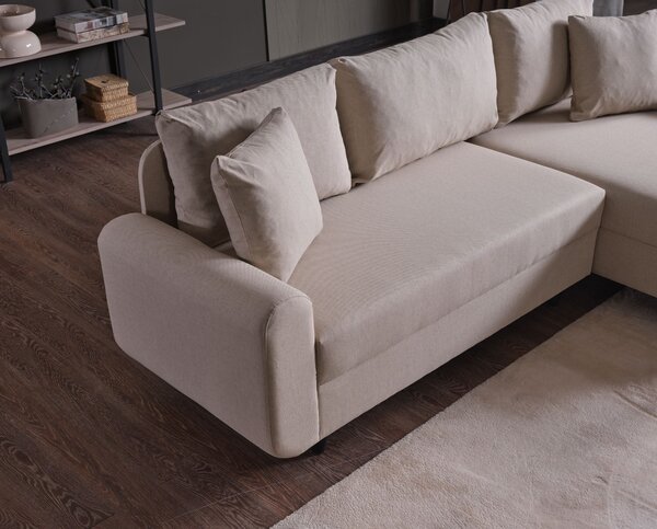 Rohová sedací souprava Forgo (béžová). Akce -20%