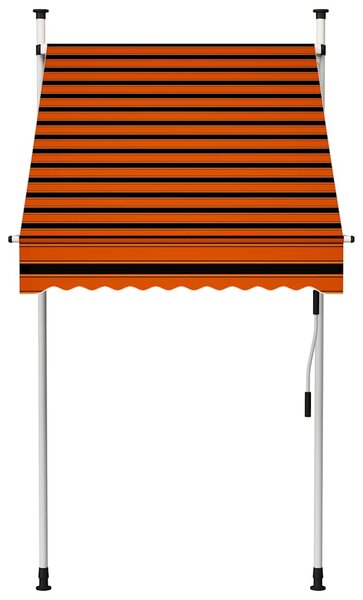 Ručně zatahovací markýza 100 cm oranžovo-hnědá 145834