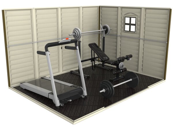 Woodside Zahradní domek 8 m² + podlahová konstrukce, vinylový, béžový DURAMAX 30214