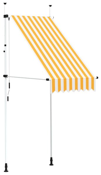Ručně zatahovací markýza 100 cm oranžovo-bílé pruhy 145831