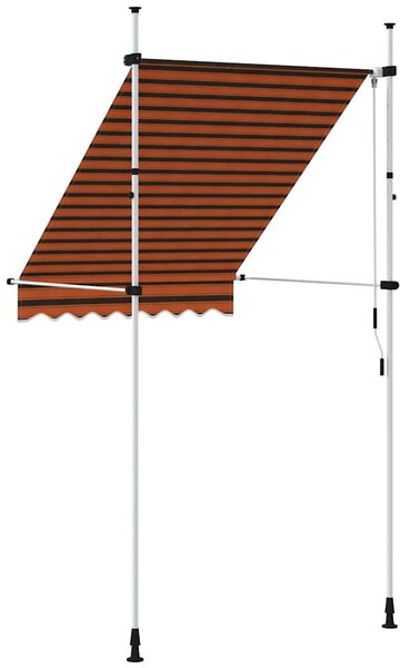 Ručně zatahovací markýza 150 cm oranžovo-hnědá 145835