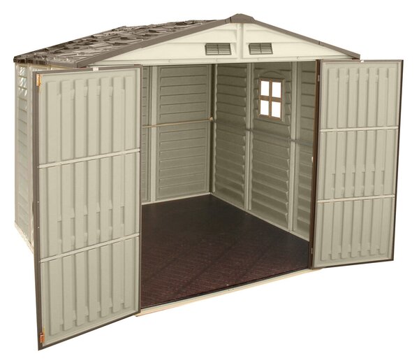 Woodside Zahradní domek 8 m² + podlahová konstrukce, vinylový, béžový DURAMAX 30214