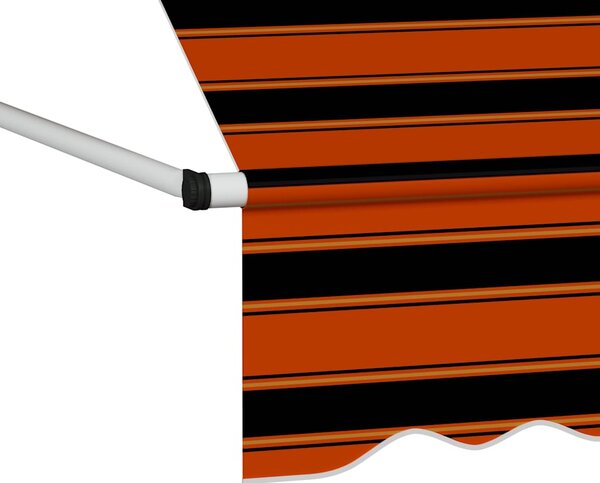 Ručně zatahovací markýza 100 cm oranžovo-hnědá 145834