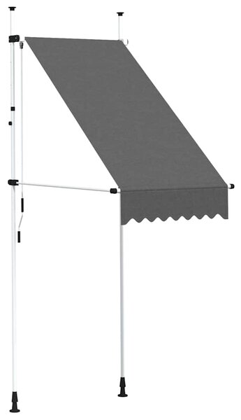 Ručně zatahovací markýza 100 cm antracitová 145832