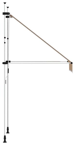Ručně zatahovací markýza 100 cm oranžovo-bílé pruhy 145831