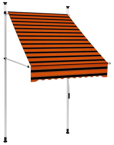 Ručně zatahovací markýza 100 cm oranžovo-hnědá 145834