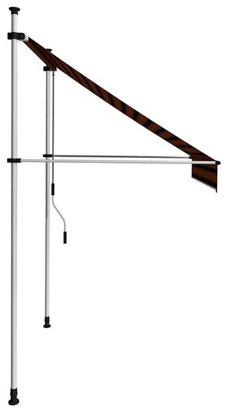 Ručně zatahovací markýza 200 cm oranžovo-hnědá 145836