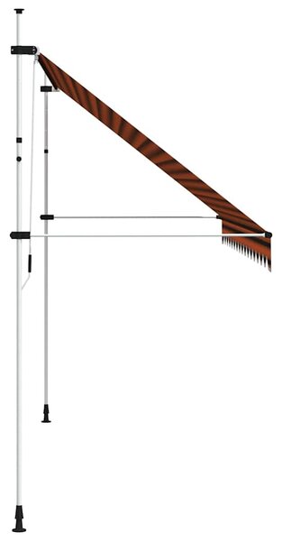 Ručně zatahovací markýza 400 cm oranžovo-hnědá 145840