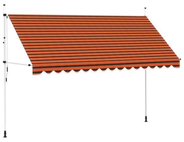 Ručně zatahovací markýza 400 cm oranžovo-hnědá 145840