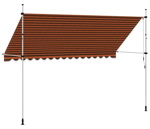 Ručně zatahovací markýza 400 cm oranžovo-hnědá 145840