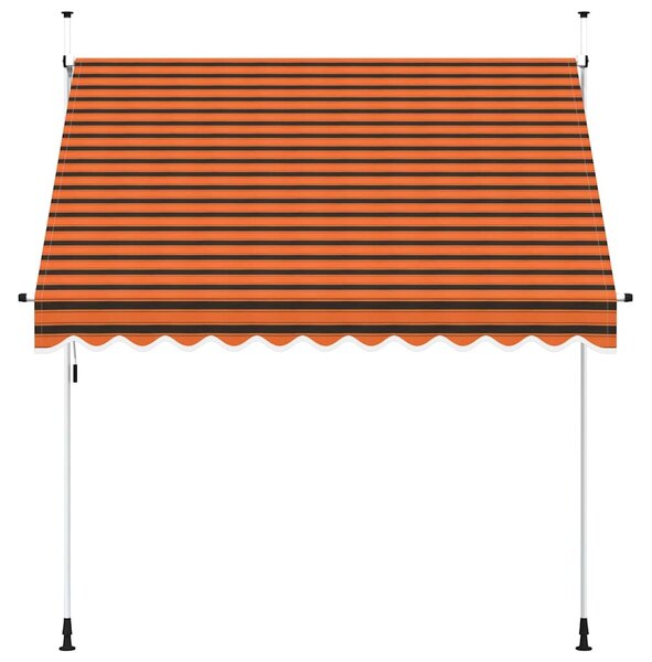 Ručně zatahovací markýza 250 cm oranžovo-hnědá 145837