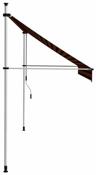 Ručně zatahovací markýza 300 cm oranžovo-hnědá 145838