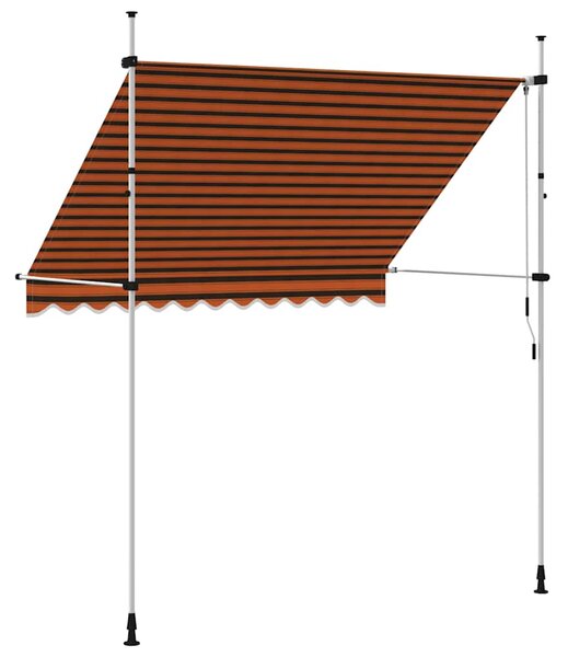 Ručně zatahovací markýza 250 cm oranžovo-hnědá 145837