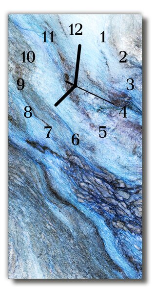 Nástěnné hodiny vertikální  Přírodní modrý kámen 30x60 cm