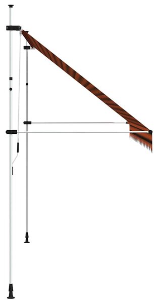 Ručně zatahovací markýza 350 cm oranžovo-hnědá 145839
