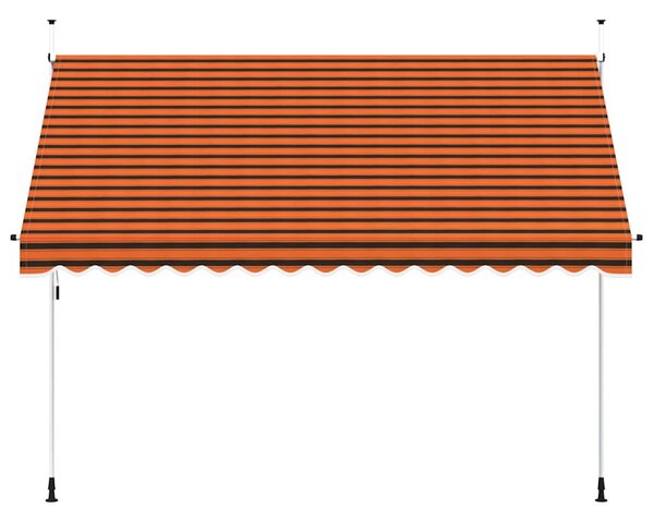 Ručně zatahovací markýza 350 cm oranžovo-hnědá 145839