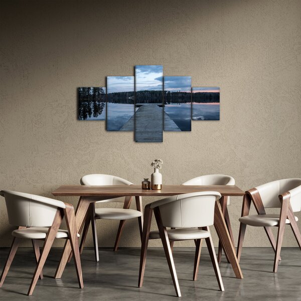 Obraz - Molo na jezeře (125x70 cm)