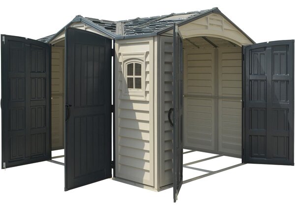 Apex Pro Zahradní domek 7,6 m² + podlahová konstrukce, vinylový, - šedý/antracit DURAMAX 40116