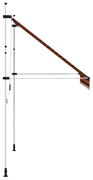 Ručně zatahovací markýza 250 cm oranžovo-hnědá 145837