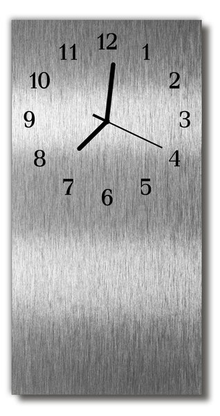 Nástěnné hodiny vertikální Ocelové kovové stříbro 30x60 cm