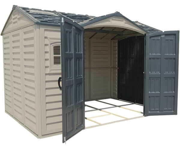Apex Pro Zahradní domek 7,6 m² + podlahová konstrukce, vinylový, - šedý/antracit DURAMAX 40116