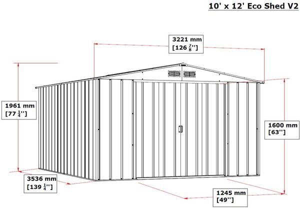 Colossus Eco XXL Zahradní domek 11,6 m², zelený DURAMAX 61361