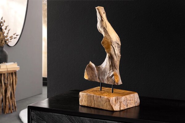 Designová dřevěná dekorace Flame 30-40cm