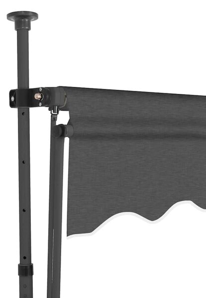 Ručně zatahovací markýza s LED světlem 400 cm antracitová 145868