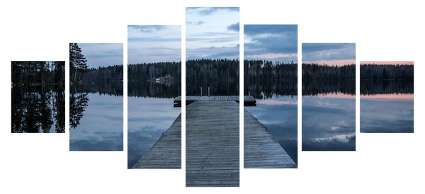 Obraz - Molo na jezeře (210x100 cm)