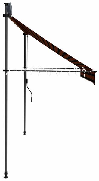 Ručně zatahovací markýza s LED světlem 300 cm oranžovo-hnědá 145880