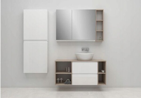 Cersanit - Moduo, otevřená závěsná skříňka pod desku 20cm, dub, K116-020