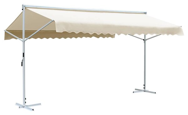 Volně stojící markýza 600 x 300 cm krémová 145884