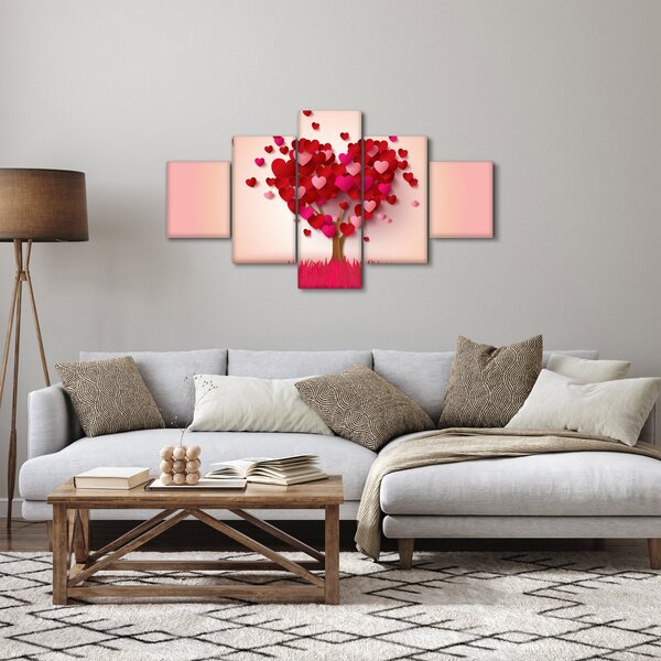 Obraz srdcového stromu (125x70 cm)