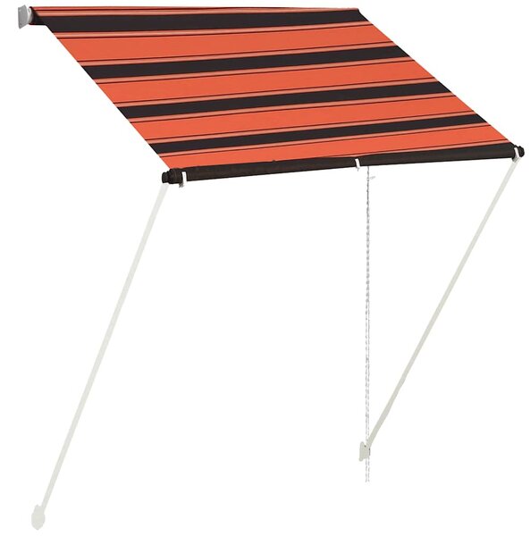 Zatahovací markýza 150 x 150 cm oranžovo-hnědá 145894
