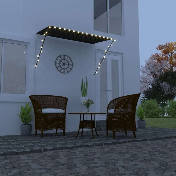 Zatahovací markýza s LED 250 x 150 cm antracitová 145917