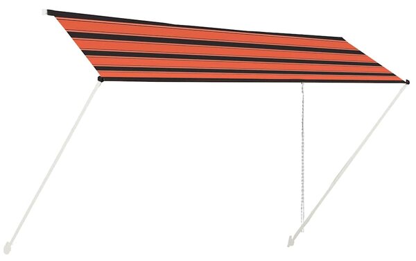 Zatahovací markýza 400 x 150 cm oranžovo-hnědá 145899