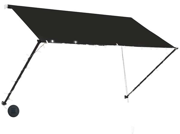 Zatahovací markýza s LED 250 x 150 cm antracitová 145917