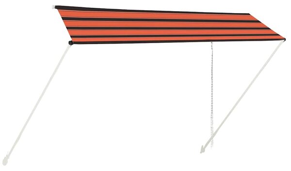 Zatahovací markýza 350 x 150 cm oranžovo-hnědá 145898