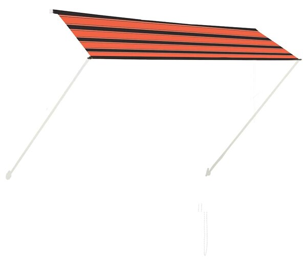 Zatahovací markýza 300 x 150 cm oranžovo-hnědá 145897
