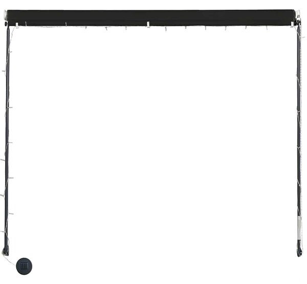 Zatahovací markýza s LED světlem 350 x 150 cm antracitová 145919
