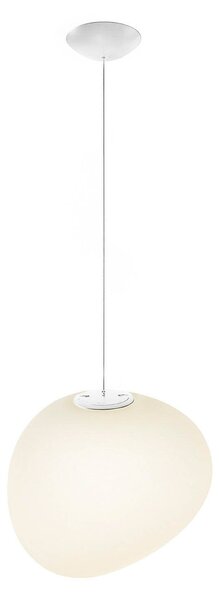 Závěsná svítidlo Foscarini, Gregg MIDI, stmívatelné, Bílá, Obývací pokoj, Sklo, Design