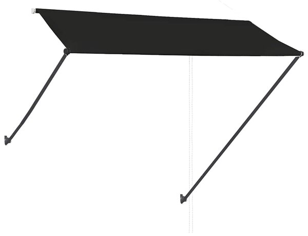 Zatahovací markýza s LED světlem 300 x 150 cm antracitová 145918