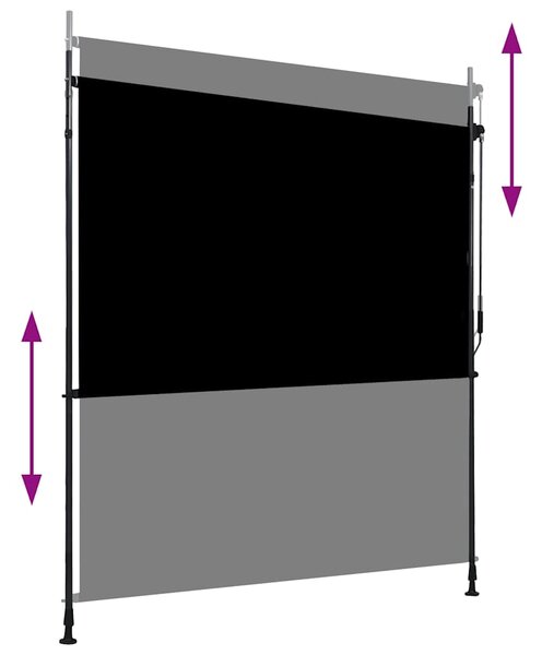 Venkovní roleta 200 x 270 cm antracitová 145938
