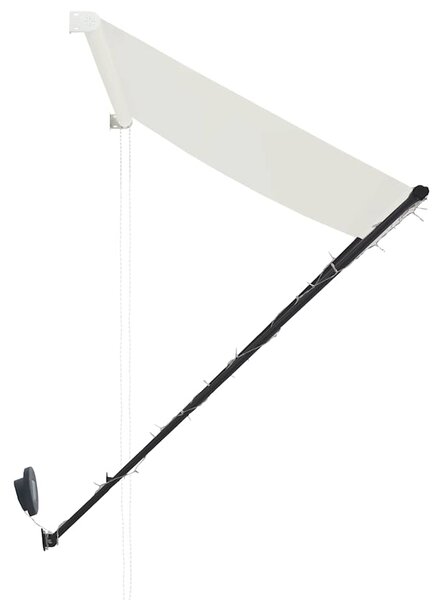 Zatahovací markýza s LED světlem 350 x 150 cm krémová 145926