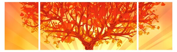 Obraz - Strom v záři slunce (170x50 cm)