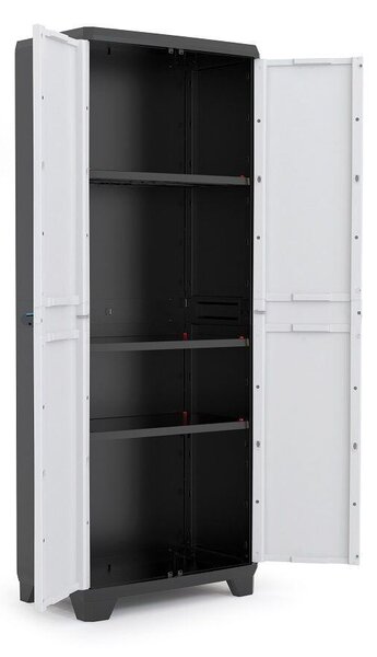 Linear Tall Úložná skříňka, černá/světle šedá KETER 9724