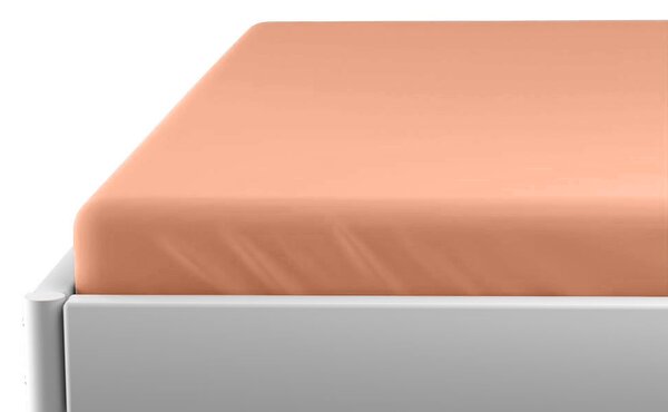 Jersey prostěradlo do dětské postýlky meruňkové 70 x 140 cm